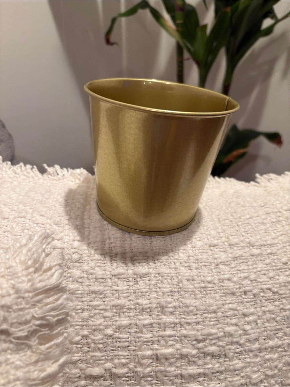 IKEA Gold Metal Accent Vase